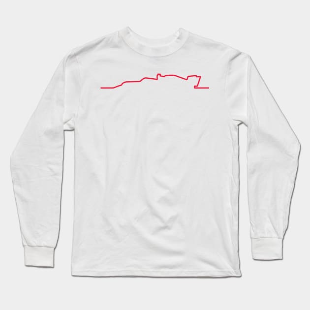 Haas F1 Car Line Art - 2021 Model Long Sleeve T-Shirt by GreazyL